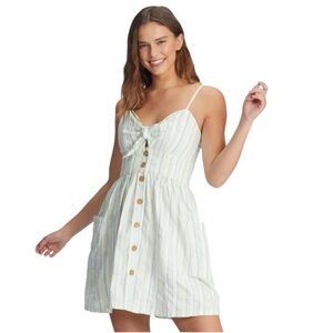NWT Roxy “Under The Cali Sun” Striped Mini Sun Dress in Pastel